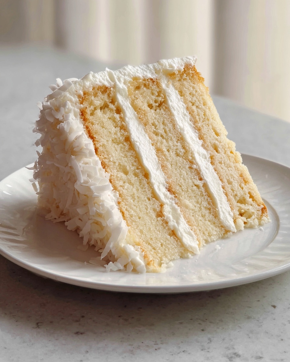 Coconut Cake With Coconut Cream Buttercream Recipe