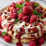 Red Velvet Marble Waffles Recipe