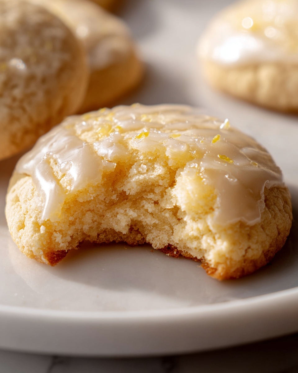 Soft Italian Orange Drop Cookies Recipe 6 White plate filled with a complete batch of soft lemon crinkle cookies, each cookie topped with glistening lemon glaze and a sprinkle of granulated sugar, arranged closely to showcase the fresh textured glaze that covers every cookie, natural lighting casting gentle highlights over the warm golden cookies, photographed from a close 3/4 angle on a white marble countertop, professional food magazine style photo taken with an iphone --ar 4:5 --v 7