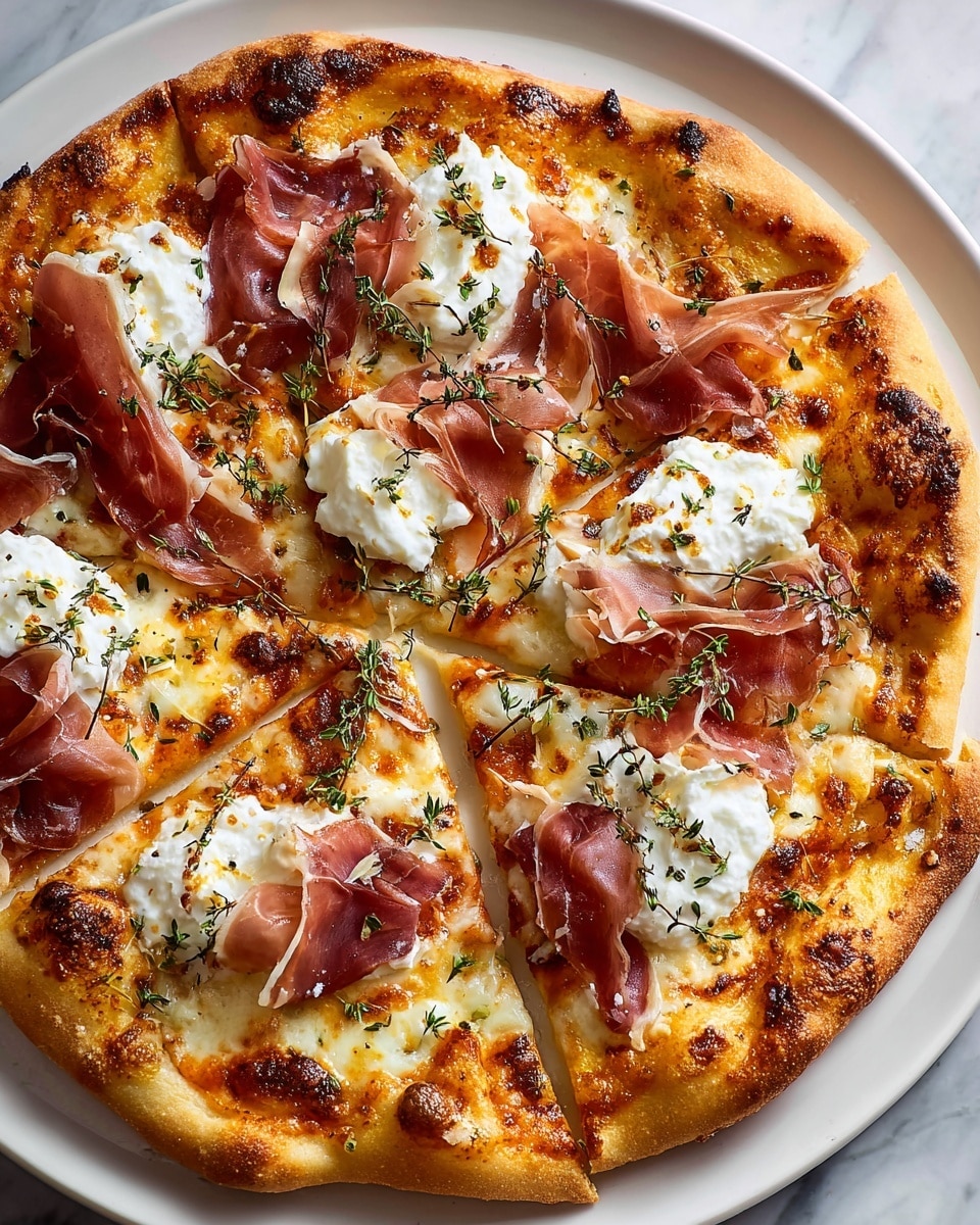 White Pizza with Prosciutto & Hot Honey Recipe