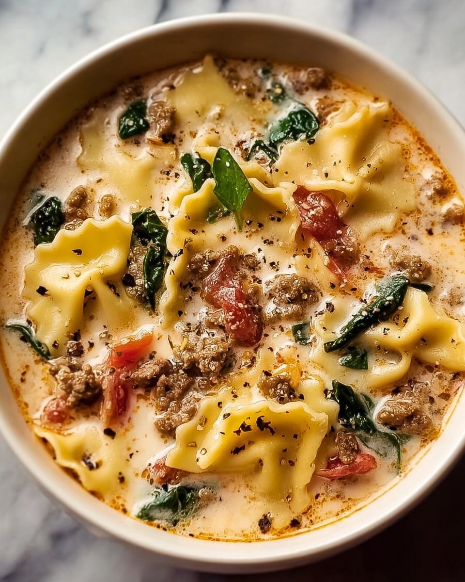 Creamy Alfredo Lasagna Soup Recipe