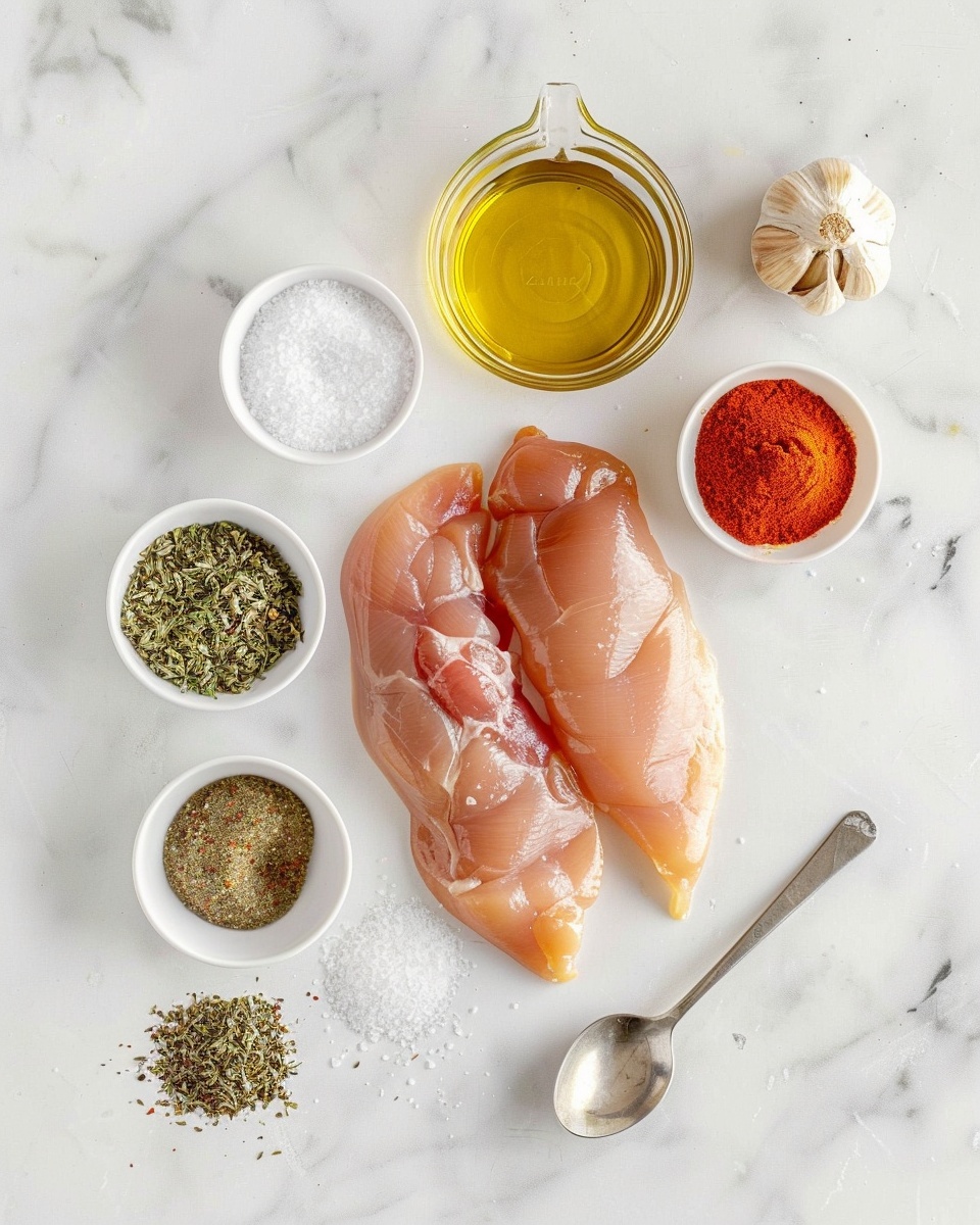 Whole roasted, golden brown herb-marinated chicken breast presented on a large white serving platter, garnished with fresh chopped parsley and lemon wedges arranged around the entire uncut chicken, showcasing its glistening, perfectly cooked skin, photographed from a 3/4 angle on a white marble countertop, styled with natural lighting for a professional food magazine hero shot, photo taken with an iphone --ar 4:5 --v 7