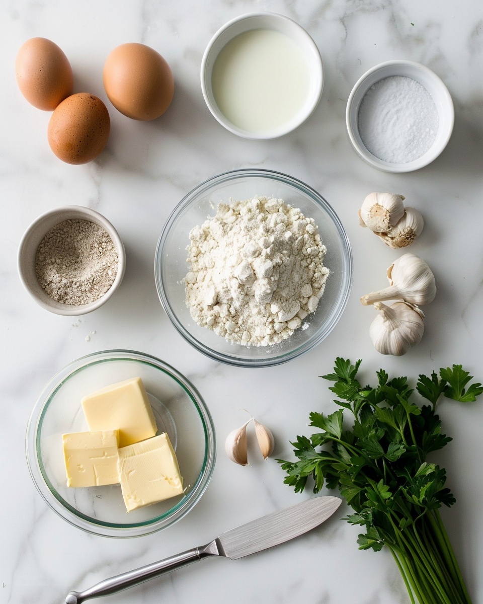 Large white rectangular baking dish filled with a full batch of golden, shiny garlic herb dinner rolls, each roll perfectly baked with a soft, fluffy interior and a beautiful glossy surface sprinkled generously with minced garlic, chopped fresh parsley, and coarse sea salt, arranged close together in the pan, photographed from a crisp 3/4 angle on a white marble countertop with natural lighting, professional food magazine hero shot, photo taken with an iphone --ar 4:5 --v 7