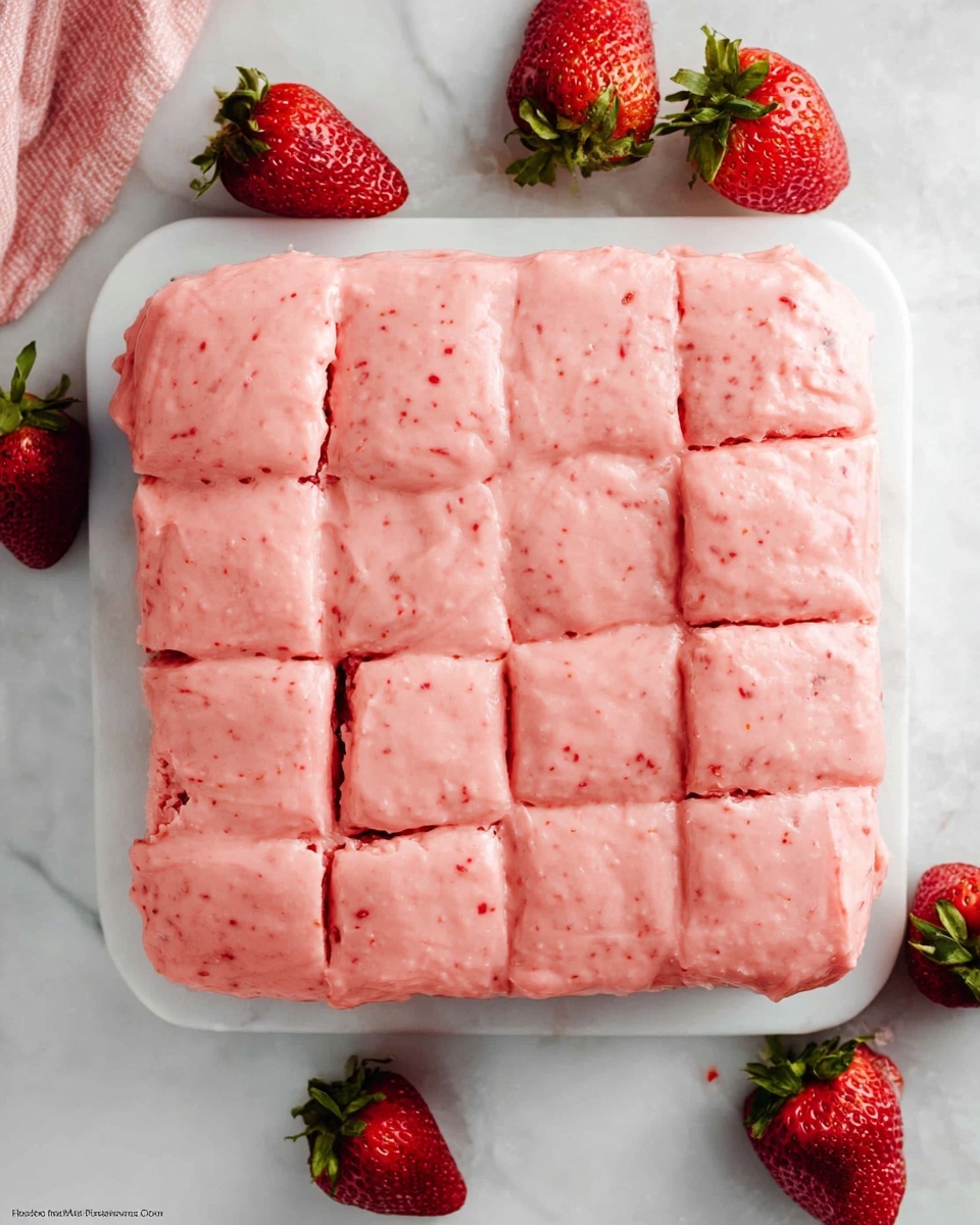 Strawberry Brownies with Strawberry Jam Frosting Recipe