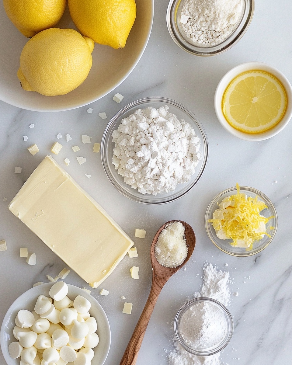 Single white bowl featuring a close-up of a few round yellow cheese balls dusted with a light coating of white powder, one cheese ball prominently bitten to reveal a creamy, smooth interior texture, placed on a white marble surface with natural lighting, intimate and styled food blog serving photo taken with an iphone --ar 4:5 --v 7