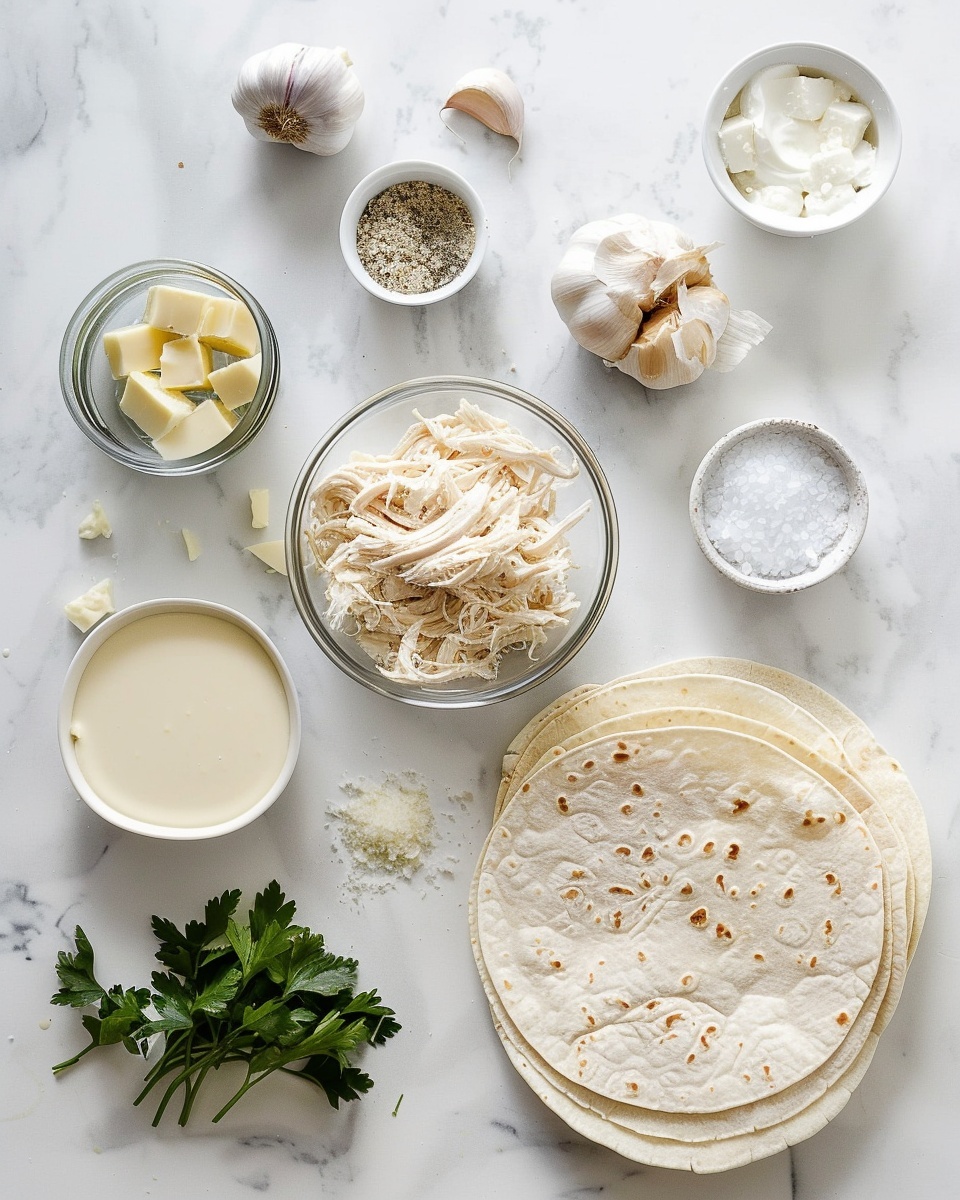 Single white plate with one neatly sliced portion of chicken and cheese burrito, close-up showing tender grilled chicken chunks wrapped in a warm flour tortilla, layers of melted sharp cheddar cheese and creamy sauce oozing inside, subtle black pepper seasoning visible, angled shot revealing the texture and juicy interior, placed on white marble surface with natural lighting, styled for an intimate food blog serving photo taken with an iphone --ar 4:5 --v 7