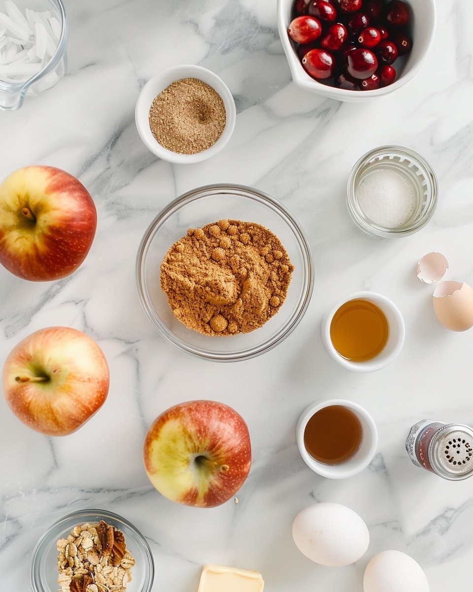 Single white bowl with a close-up view of a warm, single serving of oatmeal topped with tender chunks of cinnamon-spiced cooked apples, glistening dried cranberries, and toasted pecan halves, drizzled with a light swirl of milk that highlights the creamy and textured oats beneath, all placed on a white marble surface with natural lighting, styled as a cozy, intimate plated serving from a food blog, photo taken with an iphone --ar 4:5 --v 7