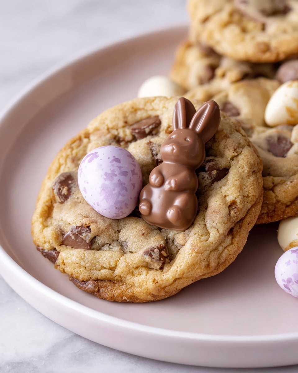 Easter Chocolate Cookies with Mini Malteser Bunnies and Mini Eggs Recipe