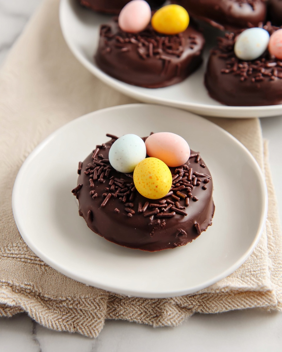 Chocolate Covered Oreo Easter Nests Recipe