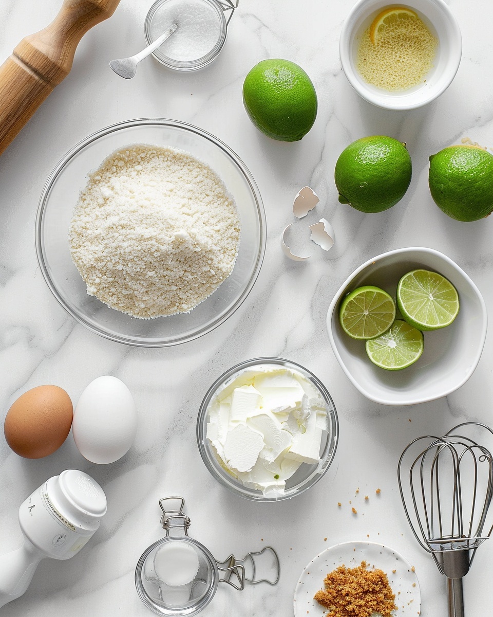 Gluten Free Key Lime Pie Recipe 5 Single slice of key lime pie on a white plate, revealing a thick, creamy pale yellow filling with a smooth texture and a slightly crumbly golden brown graham cracker crust, topped with a swirl of whipped cream and a lime wedge, tiny specks of lime zest scattered on top, shot from a close-up angled perspective to emphasize the layers and interior creaminess, natural lighting highlighting the freshness, set on white marble background, intimate plated serving photo taken with an iphone --ar 4:5 --v 7