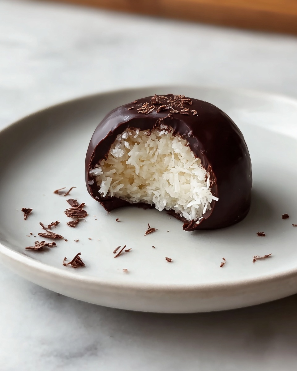 Large white ceramic plate filled with a symmetrical arrangement of eleven smooth, shiny, dark chocolate truffles, each perfectly round with a delicate glossy finish reflecting soft natural light, whole dish centered and photographed at a 3/4 angle on a white marble countertop, professional food styling, natural daylight, hero shot from a food magazine, photo taken with an iphone --ar 4:5 --v 7