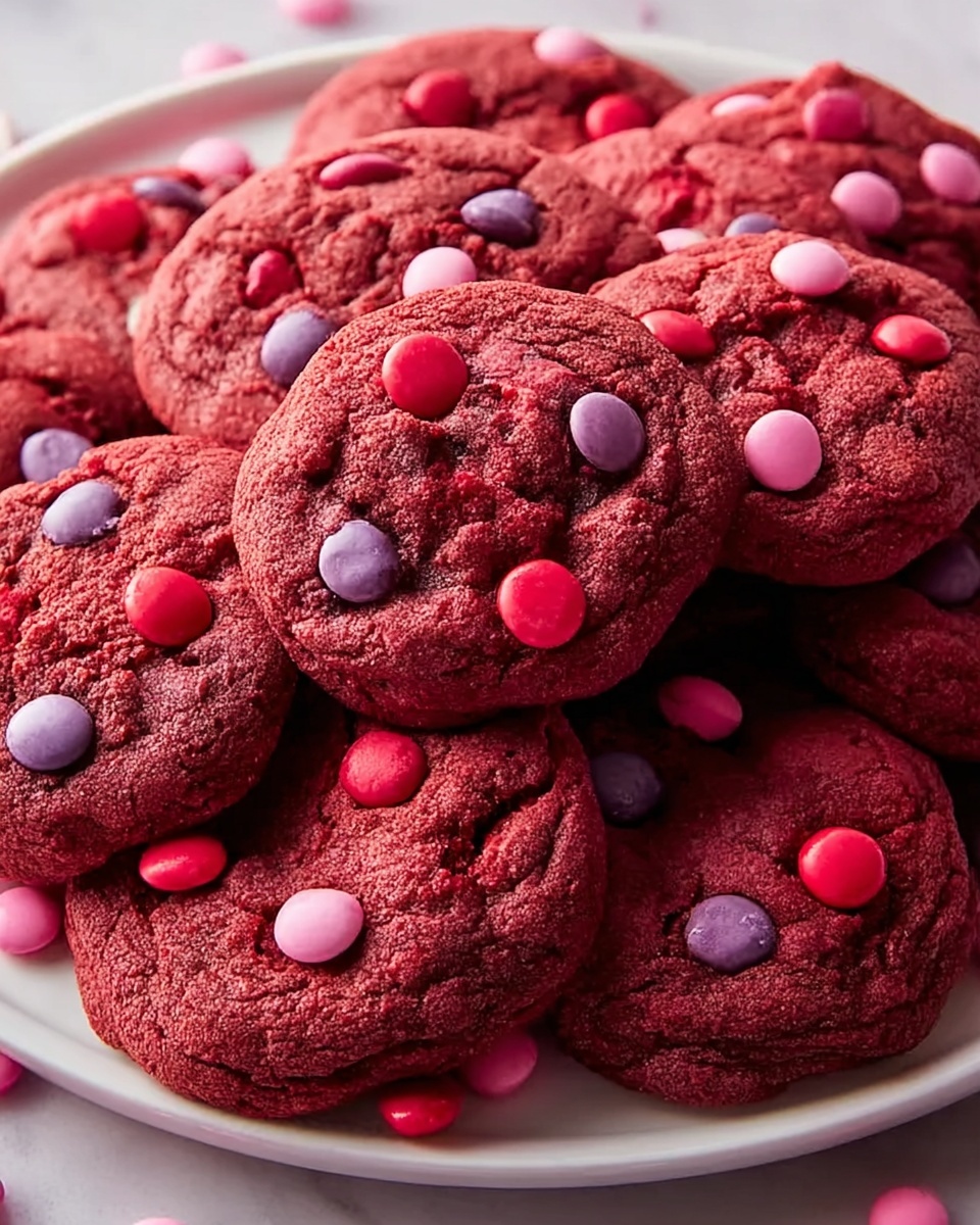 Red Velvet M and M Cake Mix Cookies Recipe