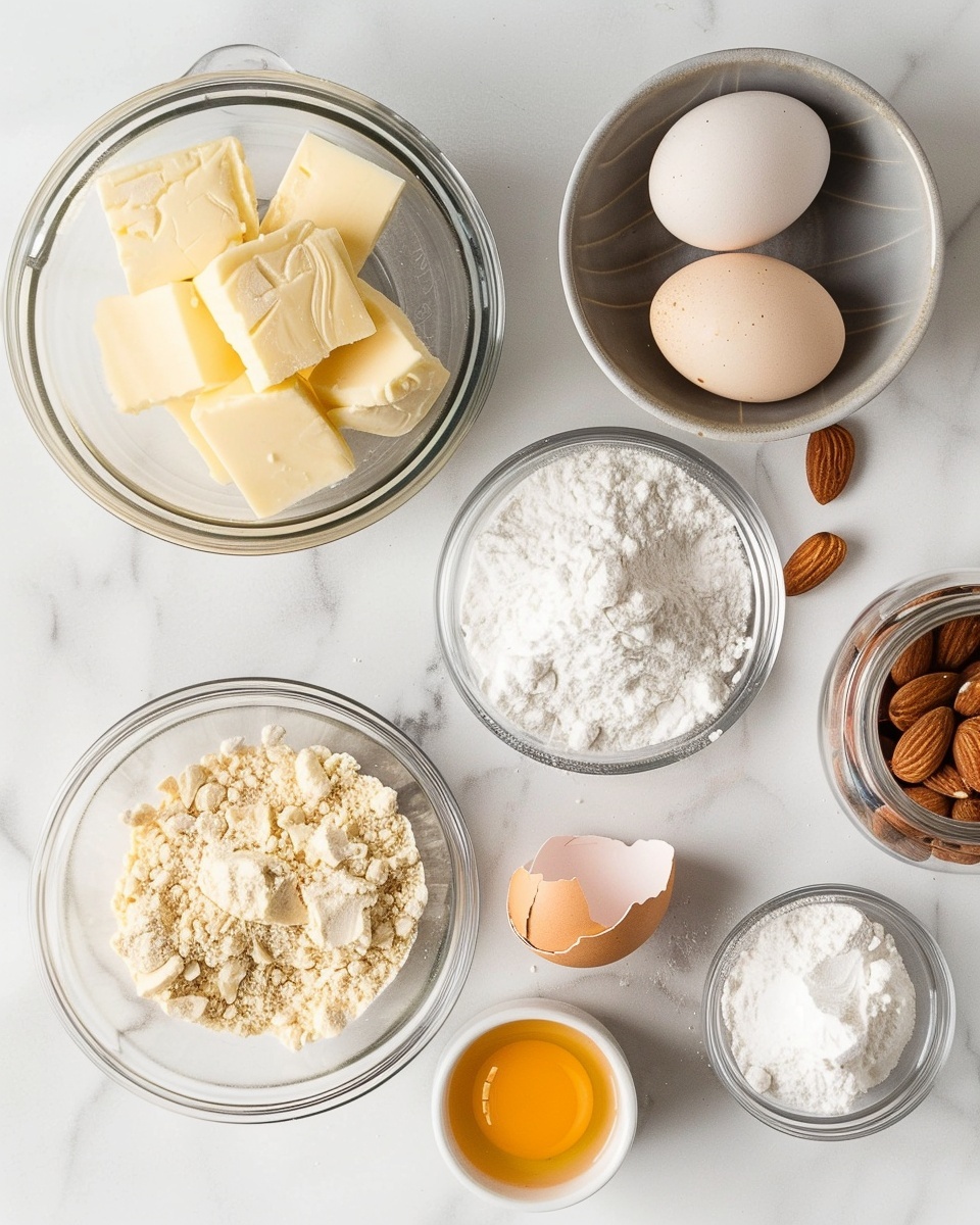 Single white plate featuring one square slice of buttery almond blondie with a visible dense, moist interior layer and a slightly crisp golden crust, close-up angled view showcasing the textured top and chewy inside, small almond pieces embedded in the dessert, natural light illuminating the rich, tender crumb, set on white marble surface, styled as a ready-to-eat individual serving from a food blog, photo taken with an iphone --ar 4:5 --v 7