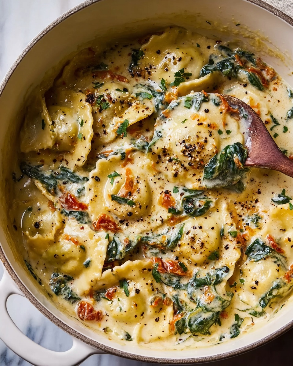 Creamy Tuscan Ravioli Soup Recipe