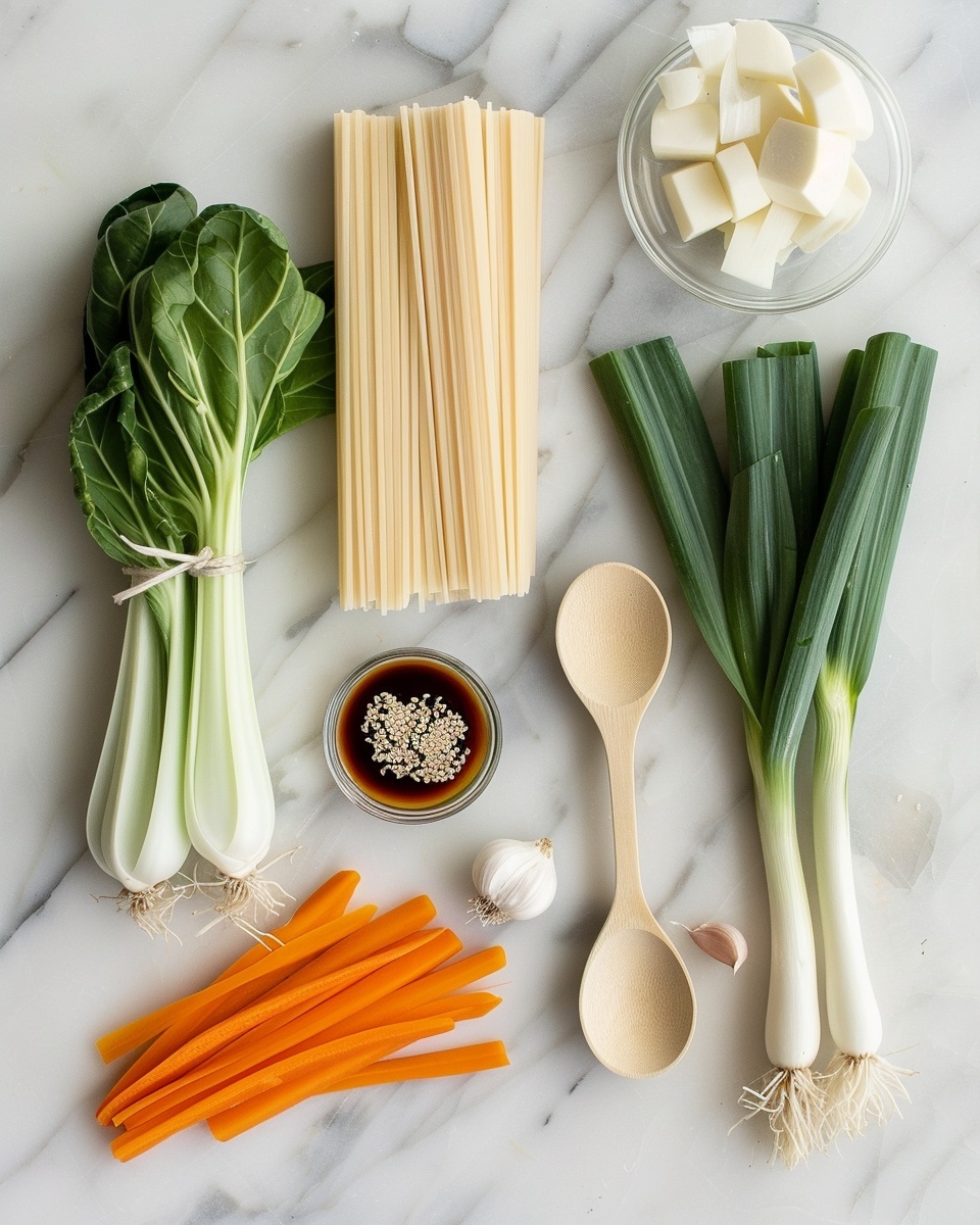Single white bowl filled with a close-up serving of thick udon noodles drenched in a rich, creamy broth, vibrant green spinach leaves nestled on the side, an angled shot capturing the smooth texture of the noodles lifted by black chopsticks, glossy broth reflecting natural light, plated on a white marble surface, styled like a cozy, intimate food blog presentation, photo taken with an iphone --ar 4:5 --v 7