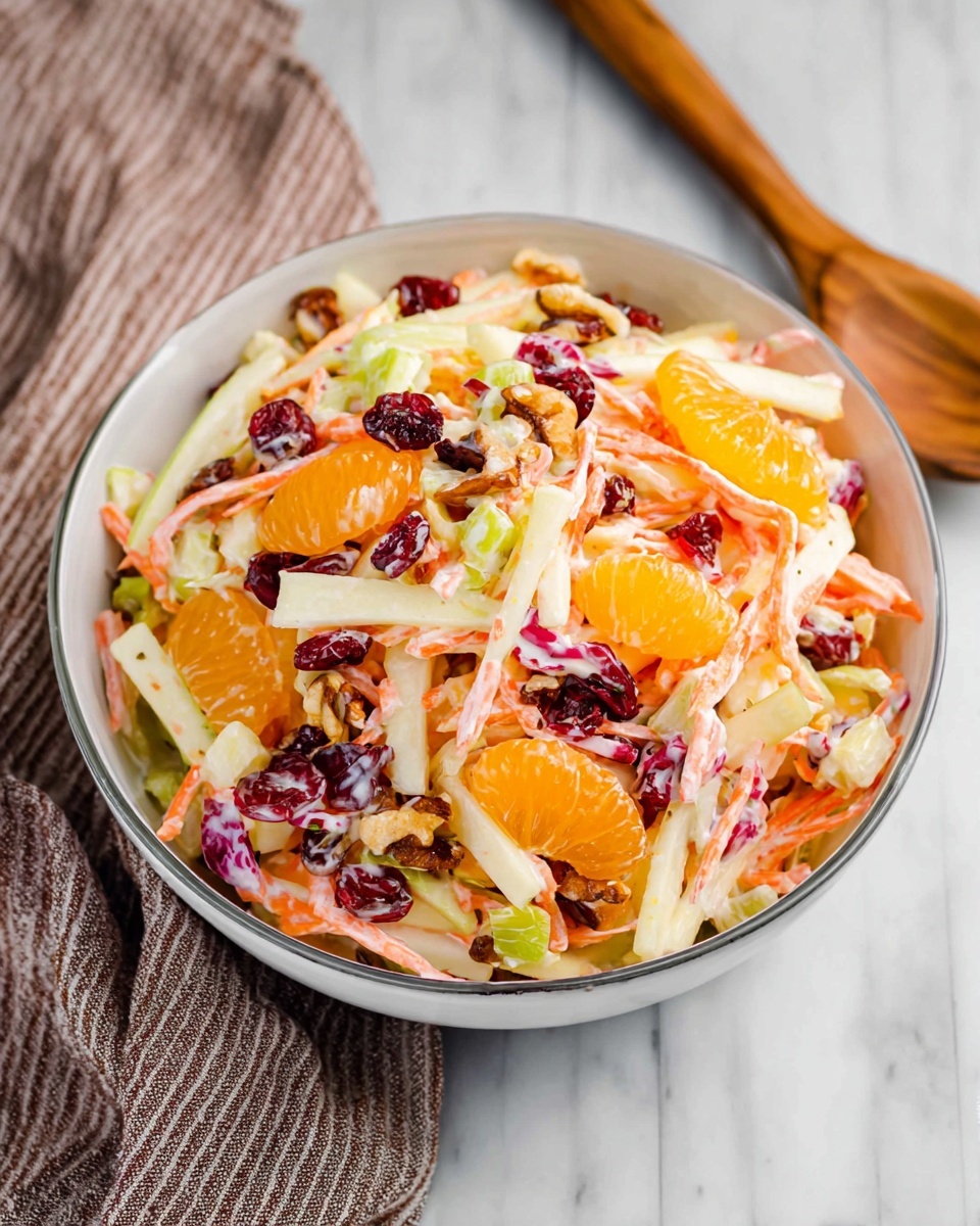 Carrot Apple Salad with Cranberries and Mandarins Recipe
