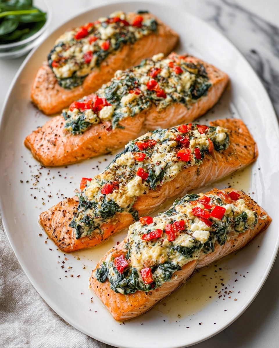 Stuffed Salmon with Spinach and Feta Recipe