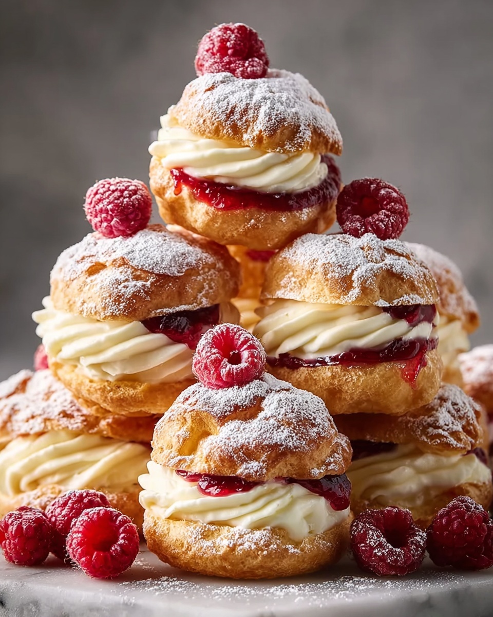 Cream Cheese Filled Raspberry Puffs Recipe