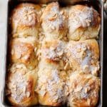 Almond Sweet Rolls with Icing and Sliced Almond Topping Recipe