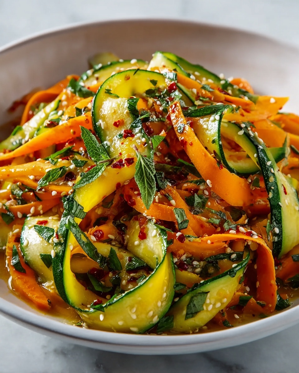 Cucumber Carrot Salad with Spicy Gochugaru Dressing Recipe
