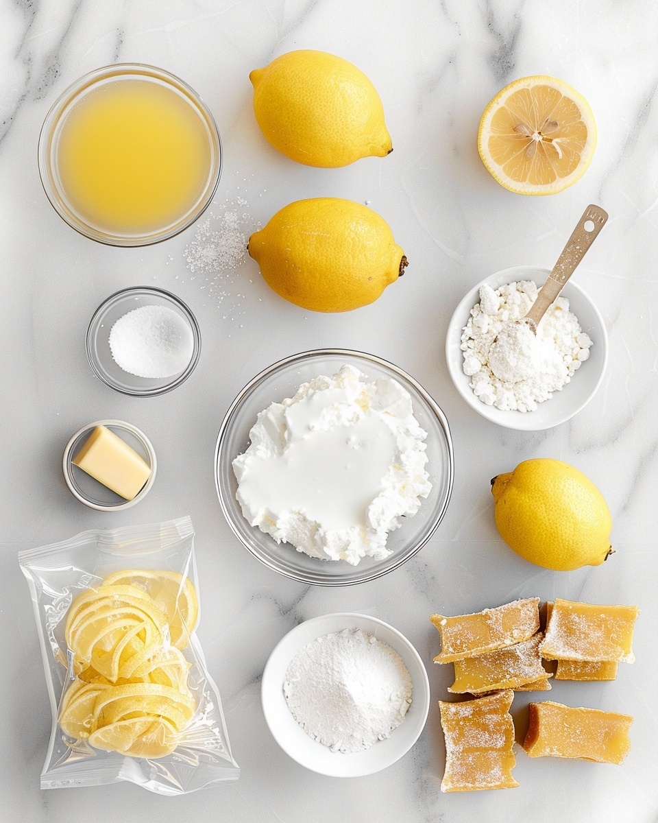 Single white plate featuring a single square slice of layered lemon cream dessert, showcasing two distinct layers of soft, moist sponge cake separated by thick, creamy lemon filling, topped with a dusting of powdered sugar and garnished with a thin lemon slice, delicate lemon zest sprinkled on top, cross-section view highlighting the smooth, luscious interior textures, bright natural lighting illuminating the vibrant yellow and creamy white contrasts, set on a white marble surface, styled as an intimate food blog shot, photo taken with an iphone --ar 4:5 --v 7