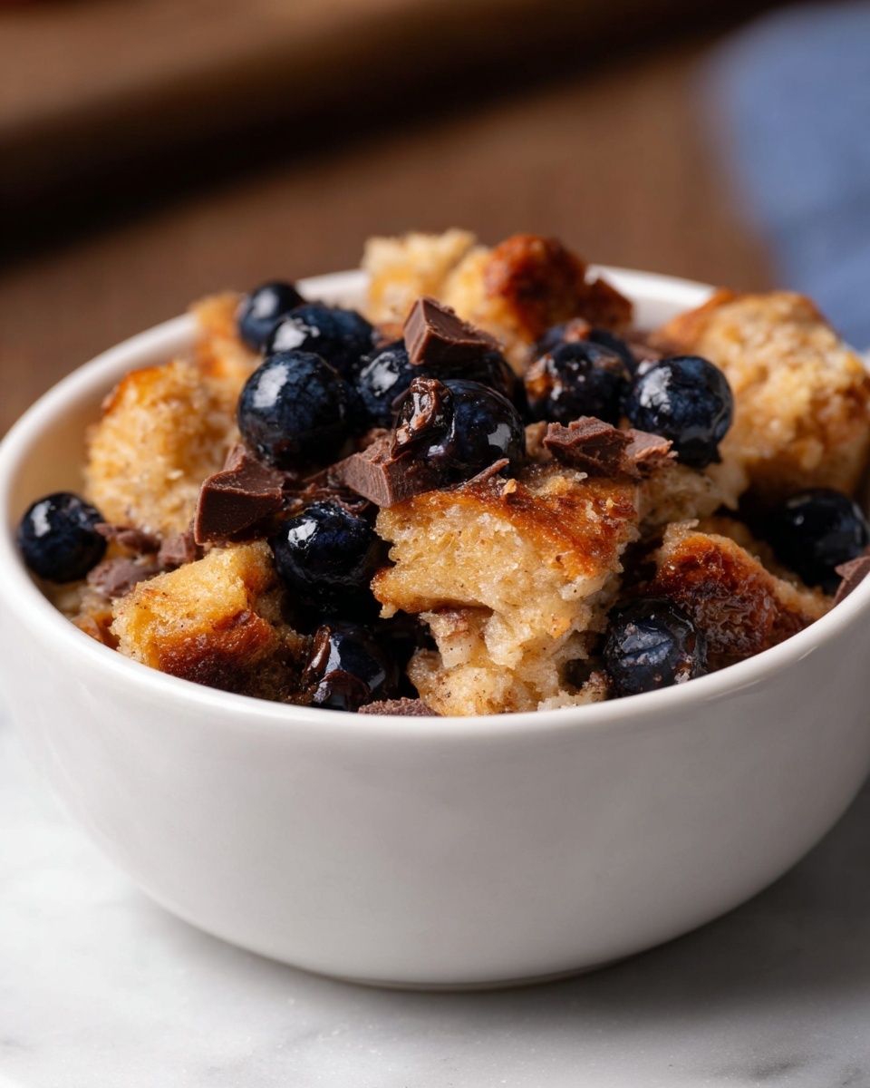 Protein Scrambled Oat Pancakes Recipe 6 Large white bowl filled with a generous serving of whole German Kaiserschmarrn, showcasing thick, fluffy, golden brown torn pancakes mixed with plump blueberries and scattered chunks of dark chocolate, capturing the hearty texture and rustic appeal of this traditional dessert, photographed from above on a white marble surface with natural lighting, styled as a professional food magazine hero shot, photo taken with an iphone --ar 4:5 --v 7