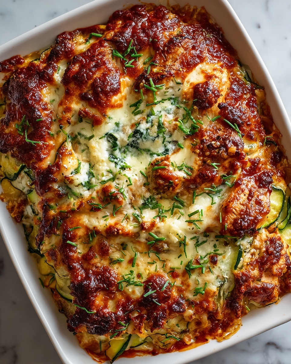 High Protein Chicken Zucchini Bake Recipe