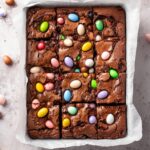 Fudgy Homemade Easter Brownies with Mini Eggs Recipe