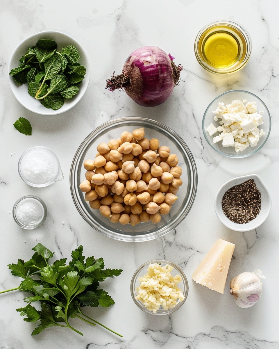 Single white plate featuring a plated serving of roasted beet and chickpea salad, showcasing vibrant ruby-red beet chunks and golden chickpeas scattered atop fresh green herbs and crumbled creamy feta cheese, sprinkled with cracked black pepper and herbs, with visible texture of tender roasted beets and crispy chickpeas, natural lighting highlighting the freshness and colors, white marble background, intimate close-up angled shot revealing the depth and layering of ingredients, photo taken with an iphone --ar 4:5 --v 7