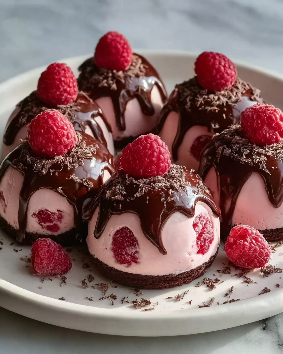 Chocolate Raspberry Cheesecake Domes Recipe