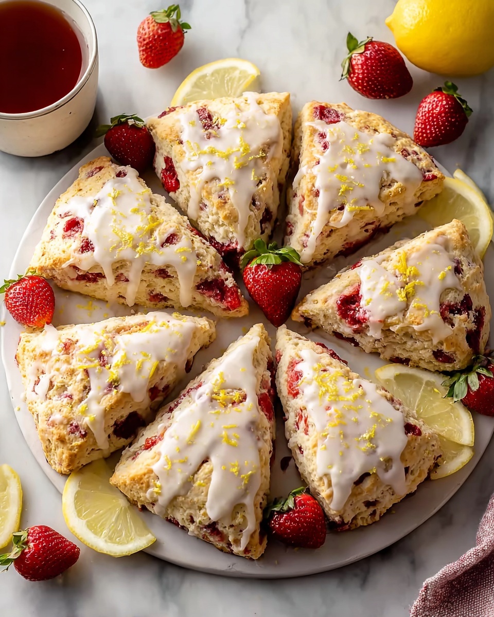 Classic Strawberry Lemon Poppyseed Scones Recipe