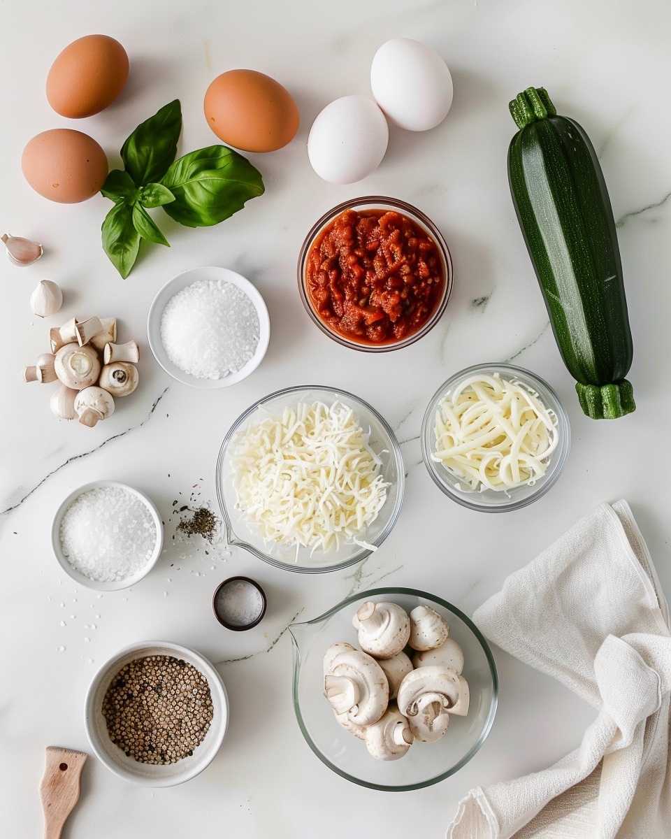 Single white plate displaying one generous square portion of vegetable and ground beef casserole topped with melted golden-brown cheese, close-up angled shot revealing layers of zucchini slices, ground beef, diced yellow and red bell peppers, and rich tomato sauce, garnished with fresh parsley, set on white marble surface with natural lighting, styled like a food blog ready-to-eat serving, photo taken with an iphone --ar 4:5 --v 7