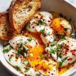 Jammy Eggs with Chili Butter and Garlic Yogurt Recipe