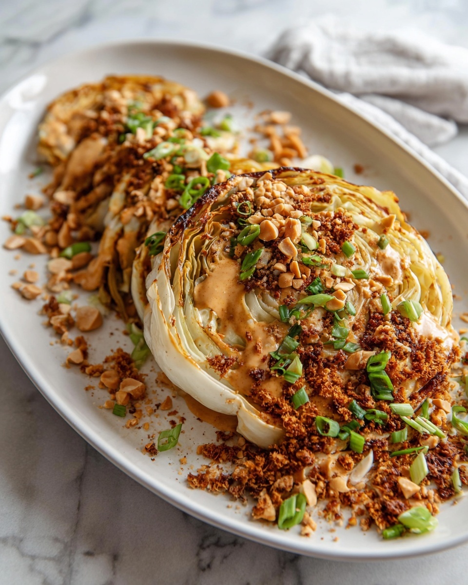 Dan Dan Charred Cabbage with Tofu Crumble and Spicy Sesame Sauce Recipe