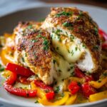 Cheesy Baked Chicken Breast and Peppers Recipe