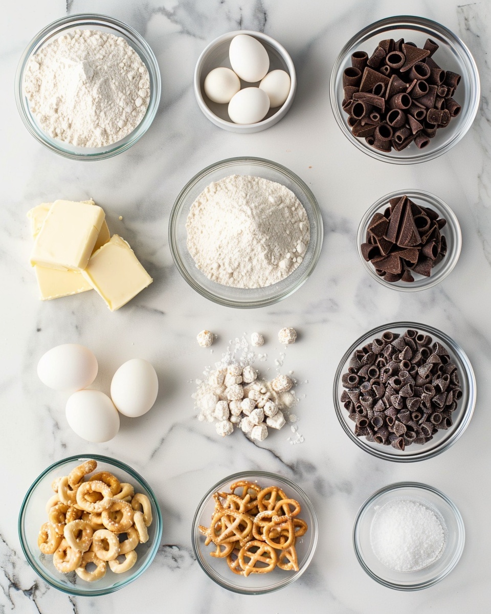 Kitchen Sink Cookies Recipe 5 Single white plate featuring one freshly baked chocolate chip pretzel cookie, broken open to reveal a soft, chewy interior studded with melted chocolate chips and crunchy pretzel pieces, close-up angled shot highlighting the texture contrast between the crisp edges and tender center, natural lighting illuminating the golden-brown surface, scattered pretzel fragments and chocolate chips artistically placed around, white marble background, styled food blog serving photo taken with an iphone --ar 4:5 --v 7