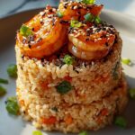 Flavor-Packed Sesame Garlic Shrimp Rice Stacks in 30 Minutes Recipe