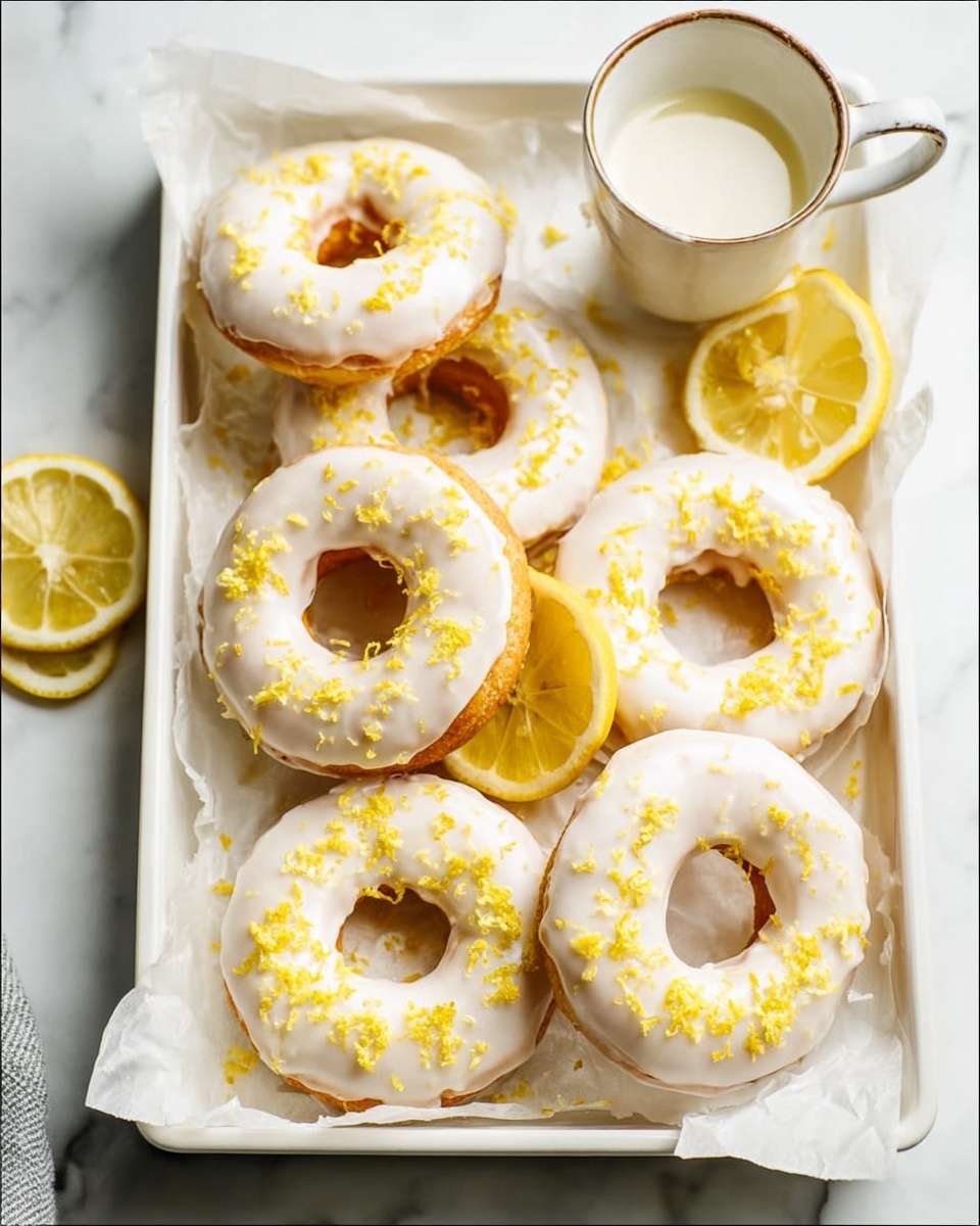 Lemon Vanilla Protein Donuts with Glaze Recipe