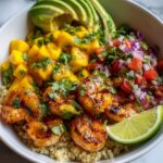 Shrimp and Avocado Bowls with Mango Salsa & Lime-Chili Sauce Recipe