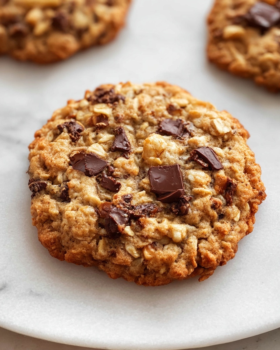 Chunky Monkey Banana Cookies Recipe 6 White platter filled with a full batch of freshly baked oatmeal chocolate chunk cookies studded generously with walnut pieces, arranged invitingly on parchment paper, capturing the warm, golden-brown texture of the cookies with slightly crisp edges and soft centers, all photographed from a 3/4 angle on a white marble countertop with natural lighting, styled like a hero shot from a food magazine, photo taken with an iphone --ar 4:5 --v 7