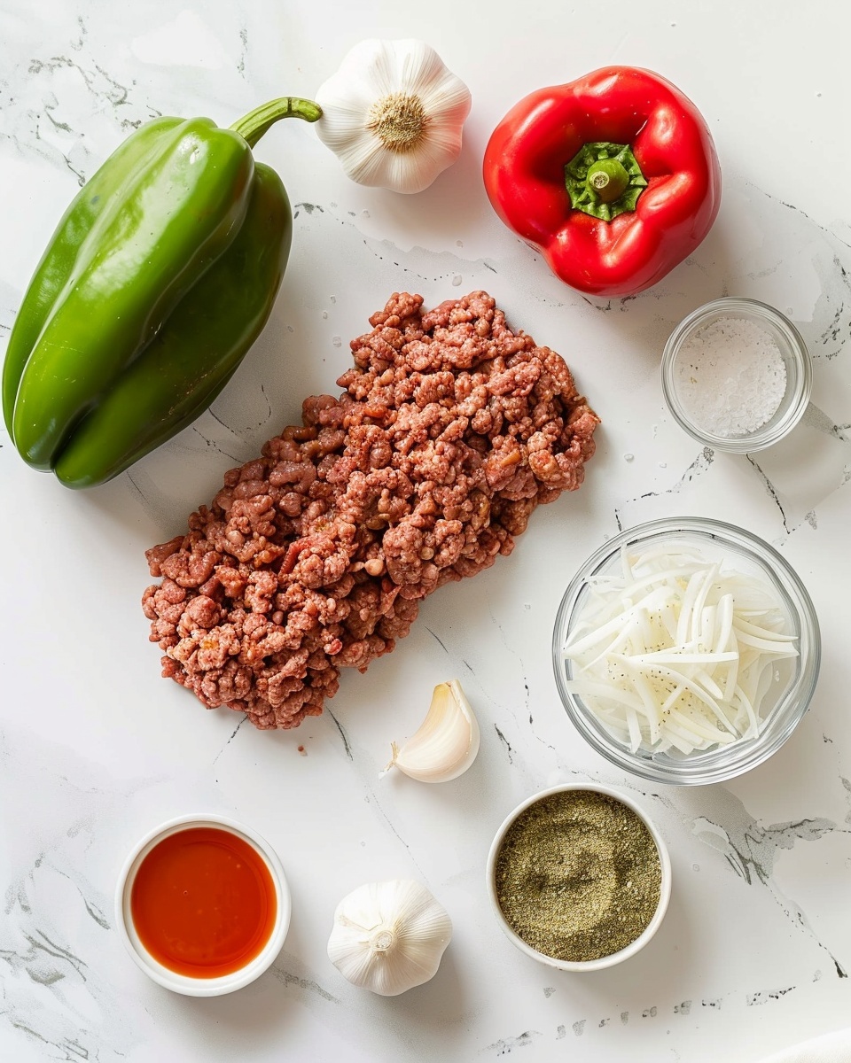 Single white bowl presenting a plated serving of homemade sloppy joe filling with ground meat, finely chopped green and orange bell peppers, and onions stewed in rich tomato sauce, nestled beside a generous portion of fluffy, creamy mashed potatoes with a textured, rustic crust on the edges, close-up angled shot emphasizing the savory layers and moist interior, garnished with fresh chopped parsley, placed on a white marble surface under natural lighting, intimate food blog style photo taken with an iphone --ar 4:5 --v 7