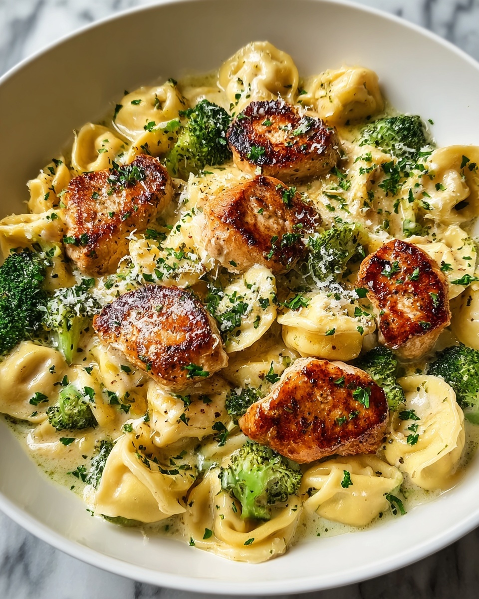 Garlic Parmesan Chicken Tortellini-Easy & Delicious Recipe