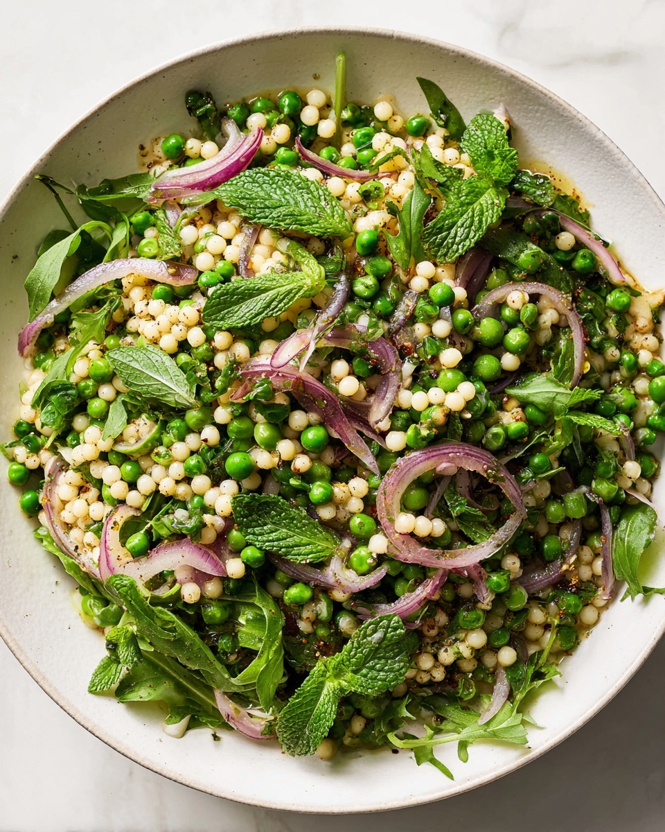 Spring Couscous Salad with Herbs, Peas, and Za’atar Recipe