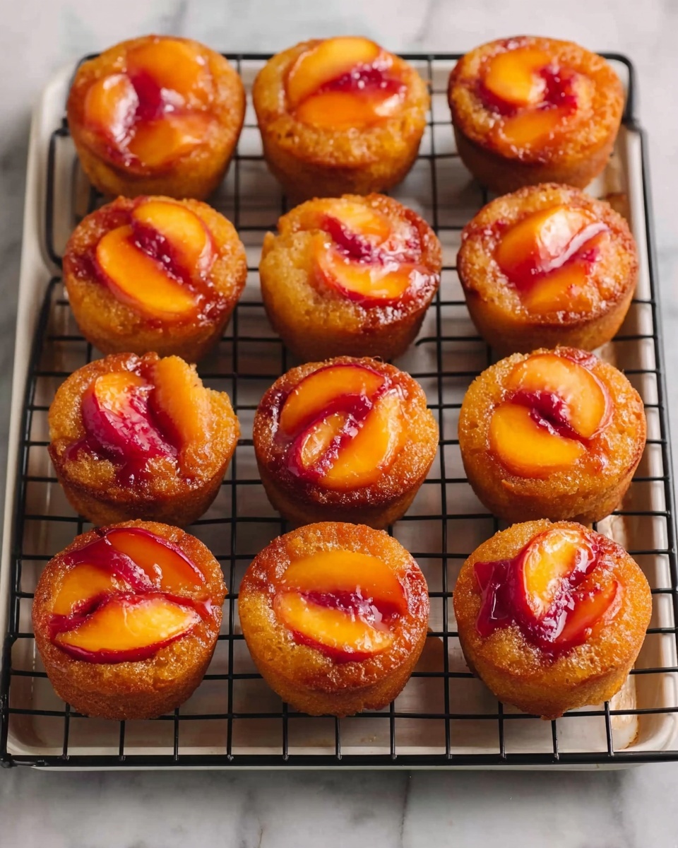 Peach Upside Down Mini Cakes Recipe