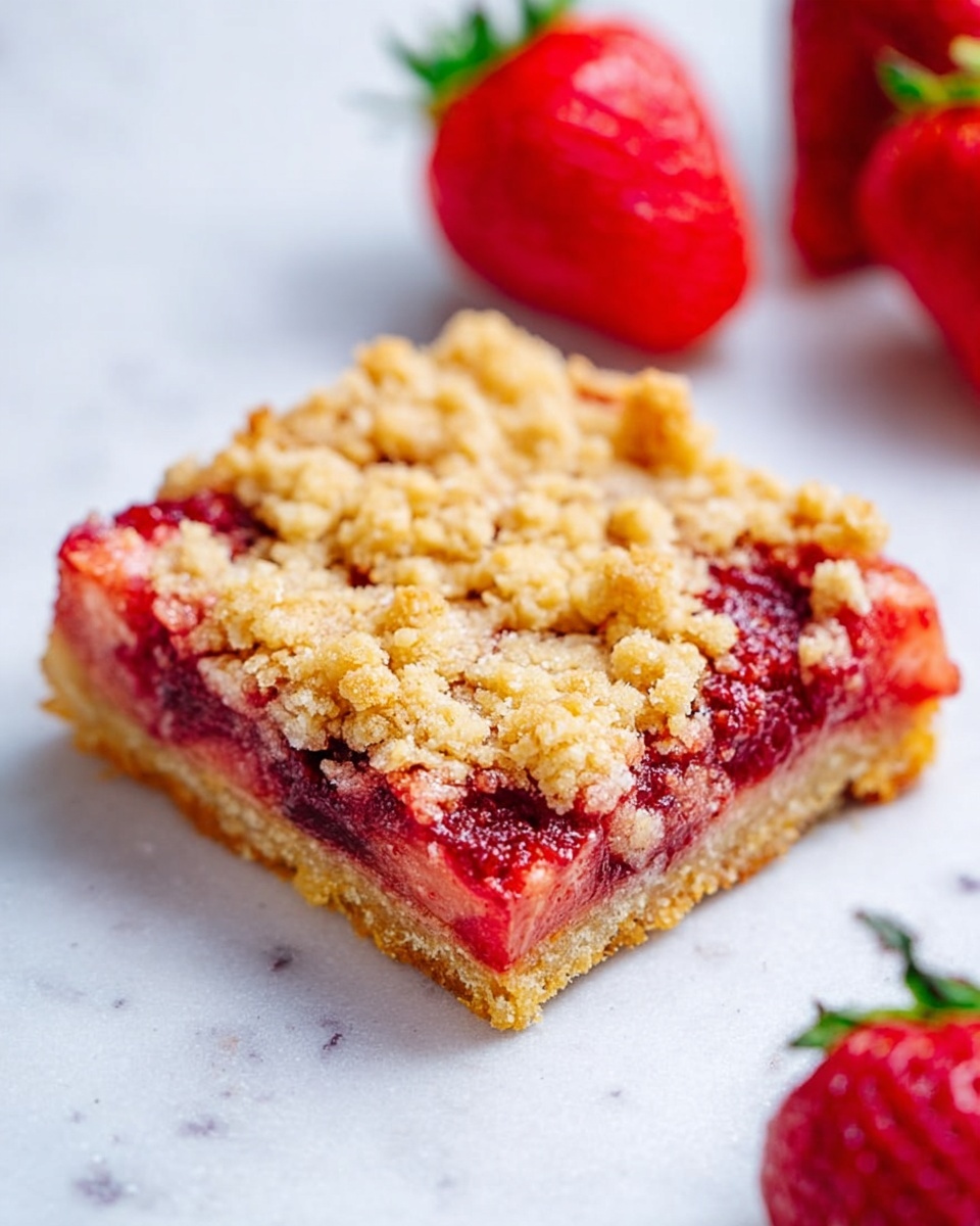 Strawberry Oatmeal Crumble Bars Recipe