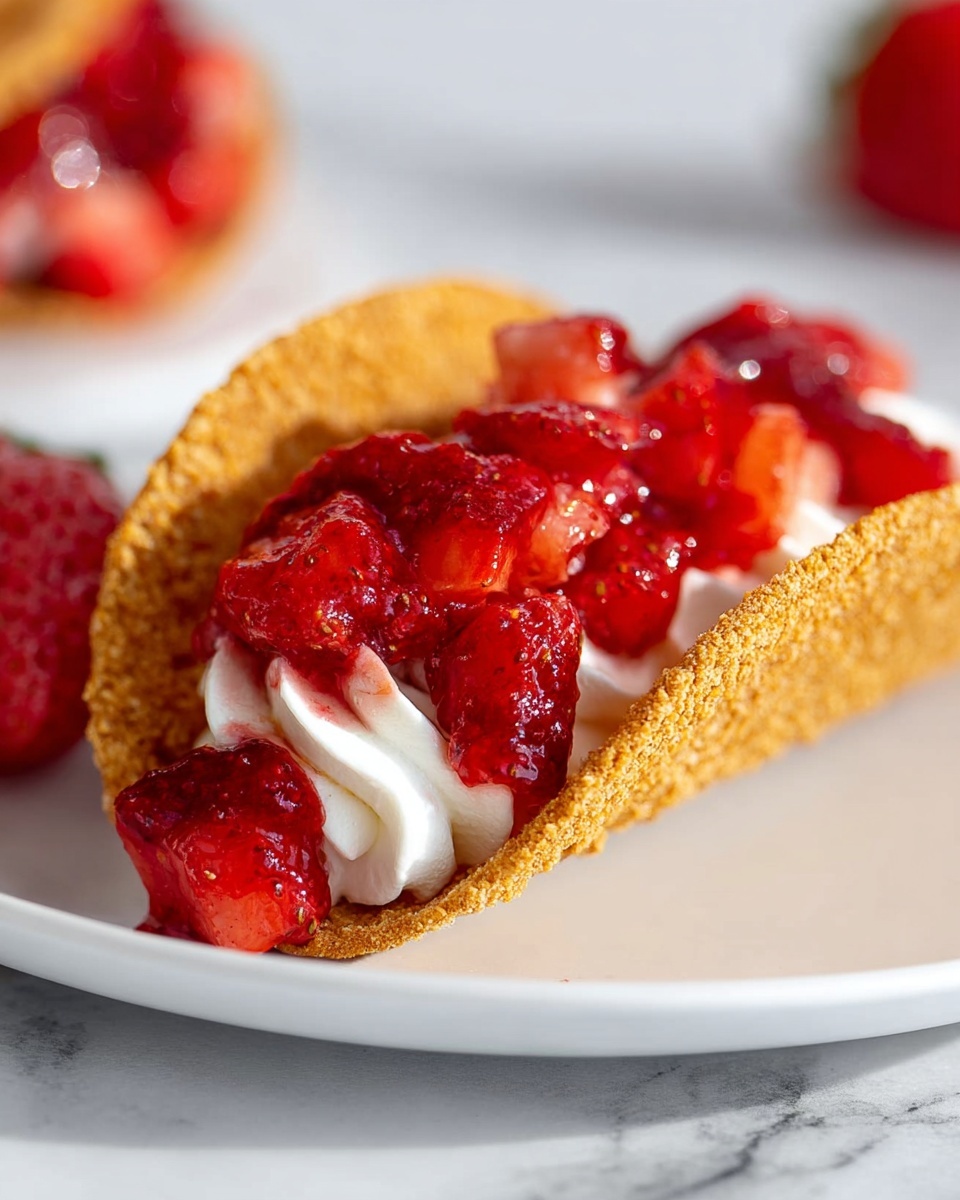 Cheesecake Taco Cups with Strawberry Glaze Recipe