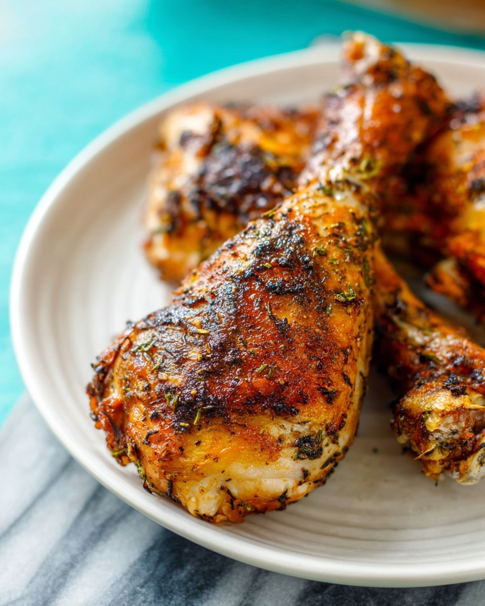 Large white serving platter filled with an entire batch of oven-roasted chicken drumsticks, richly seasoned with a blend of herbs and spices, their skin crisped to a golden-brown perfection with slightly charred, flavorful edges, arranged neatly to showcase their juicy, tender texture, photographed from a 3/4 angle on a white marble countertop with natural lighting, professional food magazine style hero shot photo taken with an iphone --ar 4:5 --v 7