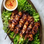 Grilled Thai Coconut Chicken Skewers with Peanut Sauce Recipe