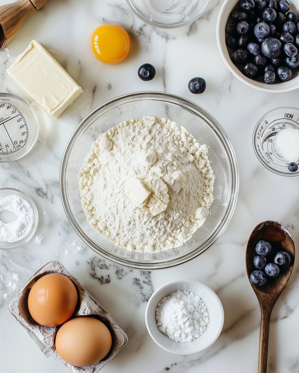 Single white plate with one square slice of blueberry coffee cake, close-up angled view showing the soft, moist interior crumb with swirled blueberry filling and whole berries embedded throughout, golden top with slightly baked edges, fresh blueberries scattered around the slice for garnish, natural daylight illuminating texture and layers, white marble background, styled food blog presentation photo taken with an iphone --ar 4:5 --v 7