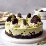 No-Bake Matcha Oreo Cheesecake Recipe